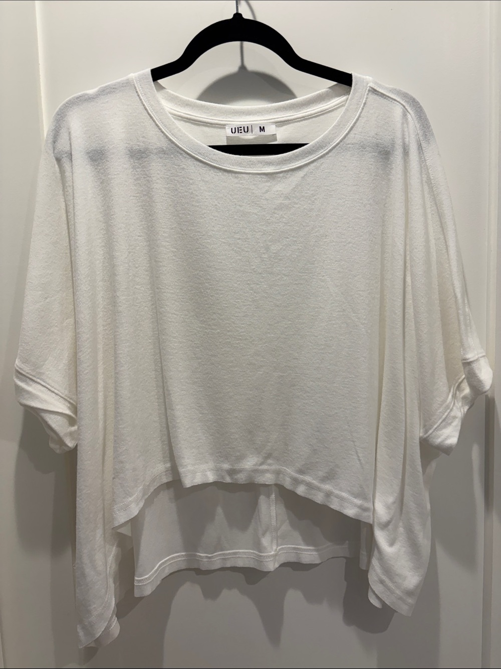White Oversized Drapey Short-Sleeve Tee - Women's